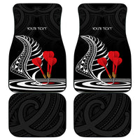 New Zealand Darts Car Mats Aotearoa Maori Fern Bring It On LT14 Black - Polynesian Pride