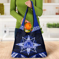 Tonga Tupou College And Queen Salote College Grocery Bag Tongan Ngatu Pattern