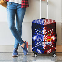 Personalised Tupou College And Kolisi Tonga Atele Luggage Cover Tongan Ngatu Pattern LT14 - Polynesian Pride