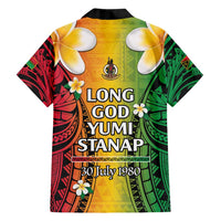 Vanuatu Independence Day Family Matching Puletasi and Hawaiian Shirt Long God Yumi Stanap Happy 46th Anniversary LT14 - Polynesian Pride