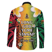 Vanuatu Independence Day Family Matching Puletasi and Hawaiian Shirt Long God Yumi Stanap Happy 46th Anniversary LT14 - Polynesian Pride