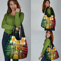Vanuatu Independence Day Grocery Bag Long God Yumi Stanap Happy 46th Anniversary LT14 - Polynesian Pride