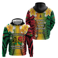 Vanuatu Independence Day Hoodie Long God Yumi Stanap Happy 46th Anniversary LT14 - Polynesian Pride