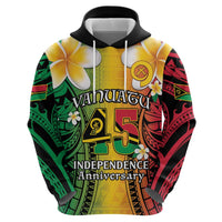 Vanuatu Independence Day Hoodie Long God Yumi Stanap Happy 46th Anniversary LT14 - Polynesian Pride