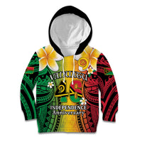 Vanuatu Independence Day Kid Hoodie Long God Yumi Stanap Happy 46th Anniversary LT14 Hoodie Reggae - Polynesian Pride