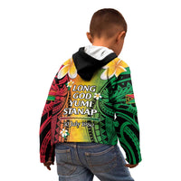Vanuatu Independence Day Kid Hoodie Long God Yumi Stanap Happy 46th Anniversary LT14 - Polynesian Pride