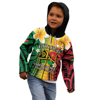 Vanuatu Independence Day Kid Hoodie Long God Yumi Stanap Happy 46th Anniversary LT14 - Polynesian Pride