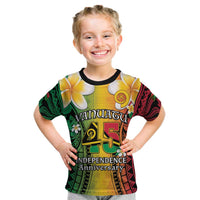 Vanuatu Independence Day Kid T Shirt Long God Yumi Stanap Happy 46th Anniversary LT14 Reggae - Polynesian Pride