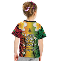 Vanuatu Independence Day Kid T Shirt Long God Yumi Stanap Happy 46th Anniversary LT14 - Polynesian Pride