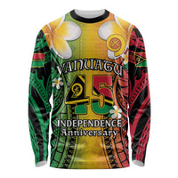 Vanuatu Independence Day Long Sleeve Shirt Long God Yumi Stanap Happy 46th Anniversary LT14 Unisex Reggae - Polynesian Pride