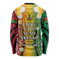 Vanuatu Independence Day Long Sleeve Shirt Long God Yumi Stanap Happy 46th Anniversary LT14 - Polynesian Pride