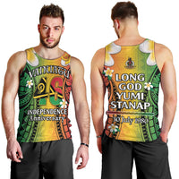 Vanuatu Independence Day Men Tank Top Long God Yumi Stanap Happy 46th Anniversary LT14 - Polynesian Pride