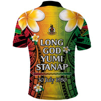 Vanuatu Independence Day Polo Shirt Long God Yumi Stanap Happy 46th Anniversary LT14 - Polynesian Pride