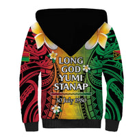 Vanuatu Independence Day Sherpa Hoodie Long God Yumi Stanap Happy 45th Anniversary LT14
