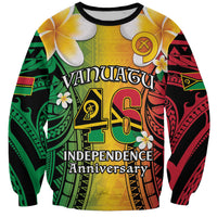 Vanuatu Independence Day Sweatshirt Long God Yumi Stanap Happy 46th Anniversary LT14 Unisex Reggae - Polynesian Pride