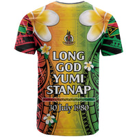 Vanuatu Independence Day T Shirt Long God Yumi Stanap Happy 46th Anniversary LT14 - Polynesian Pride