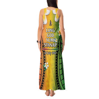 Vanuatu Independence Day Tank Maxi Dress Long God Yumi Stanap Happy 45th Anniversary LT14