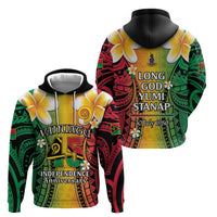 Vanuatu Independence Day Zip Hoodie Long God Yumi Stanap Happy 46th Anniversary LT14 - Polynesian Pride