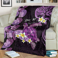 Personalised Aloha Hawaii Kauai Island Blanket Garden Isle Map Sea Turtle Plumeria