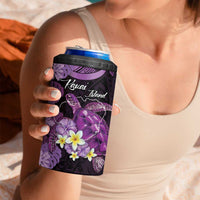 Personalised Aloha Hawaii Kauai Island 4 in 1 Can Cooler Tumbler Garden Isle Map Sea Turtle Plumeria