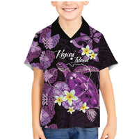 Personalised Aloha Hawaii Kauai Island Family Matching Mermaid Dress and Hawaiian Shirt Garden Isle Map Sea Turtle Plumeria