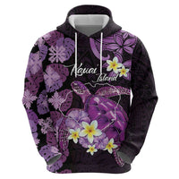 Personalised Aloha Hawaii Kauai Island Hoodie Garden Isle Map Sea Turtle Plumeria LT14 - Polynesian Pride