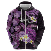 Personalised Aloha Hawaii Kauai Island Hoodie Garden Isle Map Sea Turtle Plumeria LT14 - Polynesian Pride