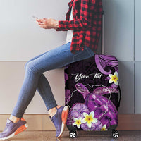 Personalised Aloha Hawaii Kauai Island Luggage Cover Garden Isle Map Sea Turtle Plumeria