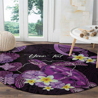 Personalised Aloha Hawaii Kauai Island Round Carpet Garden Isle Map Sea Turtle Plumeria LT14 - Polynesian Pride