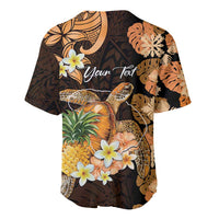 Personalised Aloha Hawaii Lanai Island Baseball Jersey Pineapple Isle Map Sea Turtle Plumeria LT14 - Polynesian Pride
