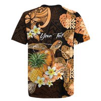 Personalised Aloha Hawaii Lanai Island Rugby Jersey Pineapple Isle Map Sea Turtle Plumeria