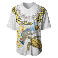Personalised Aloha Hawaii Niihau Island Baseball Jersey Forbidden Isle Map Shell Lei