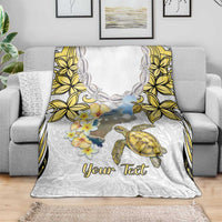 Personalised Aloha Hawaii Niihau Island Blanket Forbidden Isle Map Shell Lei