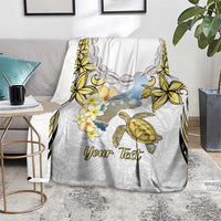 Personalised Aloha Hawaii Niihau Island Blanket Forbidden Isle Map Shell Lei