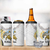 Personalised Aloha Hawaii Niihau Island 4 in 1 Can Cooler Tumbler Forbidden Isle Map Shell Lei