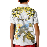 Personalised Aloha Hawaii Niihau Island Kid Polo Shirt Forbidden Isle Map Shell Lei LT14 - Polynesian Pride
