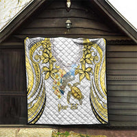 Personalised Aloha Hawaii Niihau Island Quilt Forbidden Isle Map Shell Lei