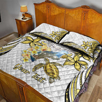 Personalised Aloha Hawaii Niihau Island Quilt Bed Set Forbidden Isle Map Shell Lei