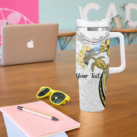 Personalised Aloha Hawaii Niihau Island Tumbler With Handle Forbidden Isle Map Shell Lei