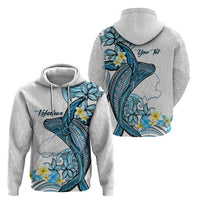 Personalised Aloha Hawaii Kahoolawe Island Zip Hoodie Target Isle Map With Humpback Whale