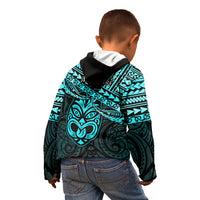 Matariki New Zealand Kid Hoodie Maori New Year Tiki Turquoise Version LT14
