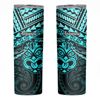 Matariki New Zealand Skinny Tumbler Maori New Year Tiki Turquoise Version