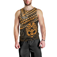 Personalised Matariki New Zealand Men Tank Top Maori New Year Tiki Gold Version LT14
