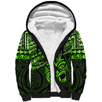 Matariki New Zealand Sherpa Hoodie Maori New Year Tiki Green Version LT14 Unisex Green - Polynesian Pride