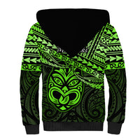 Matariki New Zealand Sherpa Hoodie Maori New Year Tiki Green Version LT14 - Polynesian Pride