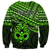 Personalised Matariki New Zealand Sweatshirt Maori New Year Tiki Green Version LT14