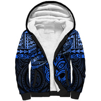 Matariki New Zealand Sherpa Hoodie Maori New Year Tiki Blue Version LT14 Unisex Blue - Polynesian Pride