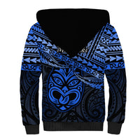 Matariki New Zealand Sherpa Hoodie Maori New Year Tiki Blue Version LT14 - Polynesian Pride
