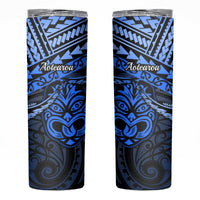 Matariki New Zealand Skinny Tumbler Maori New Year Tiki Blue Version