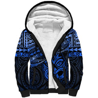 Personalised Matariki New Zealand Sherpa Hoodie Maori New Year Tiki Blue Version LT14 Unisex Blue - Polynesian Pride